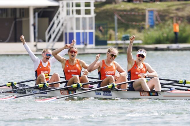 Wereldtitel Vrouwen Dubbelvier, zilver en brons voor Vier-zonders