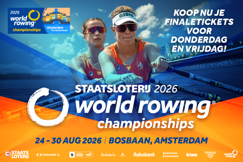 Staatsloterij WK Roeien Amsterdam 2026: beleef TeamNL Roeien van dichtbij